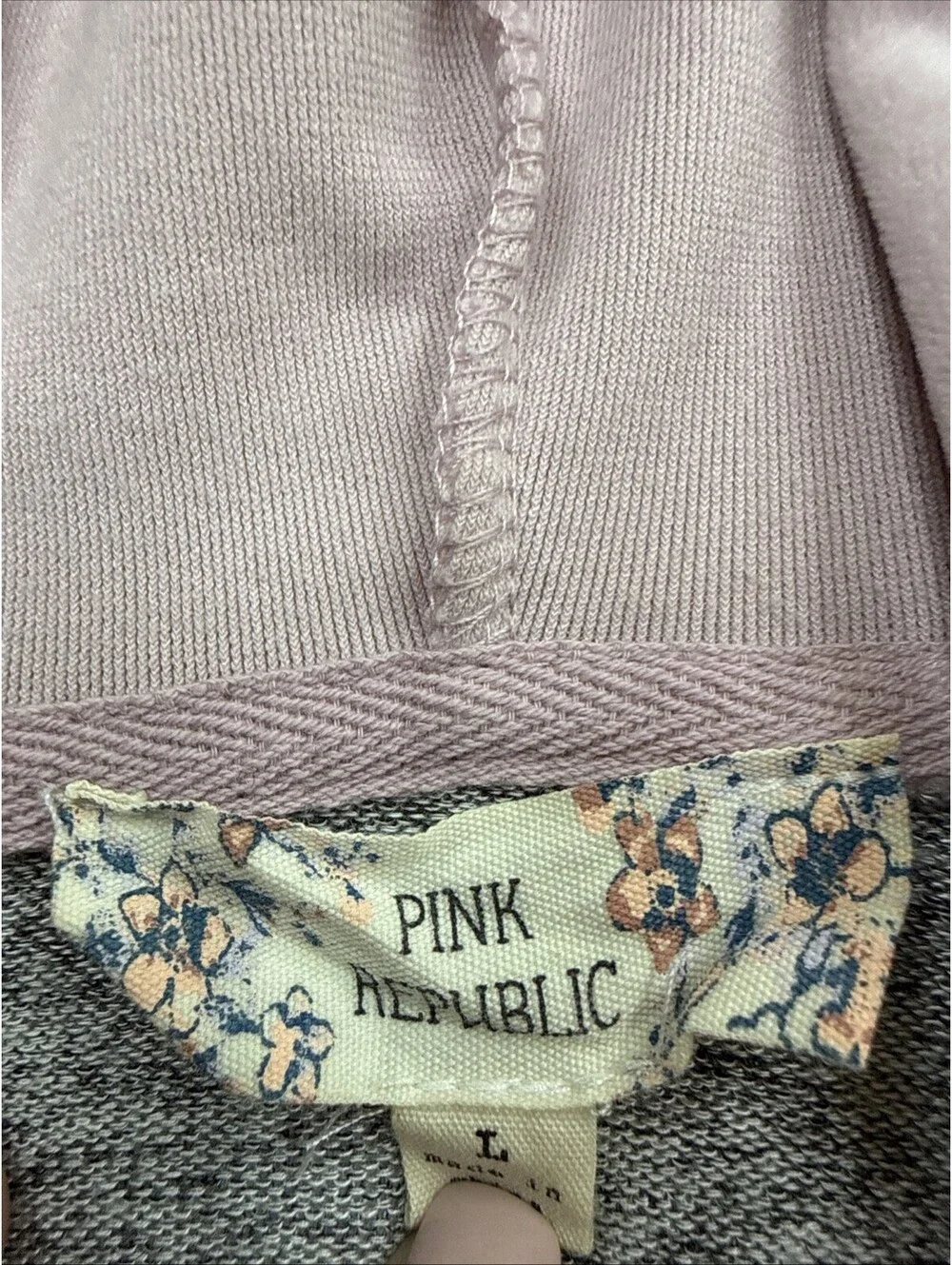 Pink Republic Long Sleeve Knit Pullover Mauve  Hoodie L (2451)